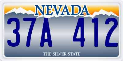 NV license plate 37A412
