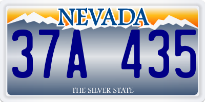 NV license plate 37A435