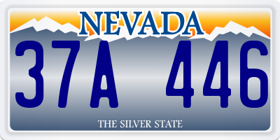 NV license plate 37A446