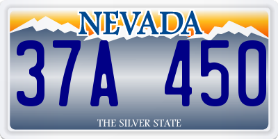 NV license plate 37A450