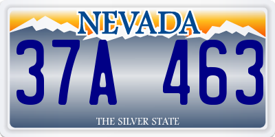 NV license plate 37A463