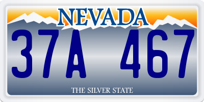 NV license plate 37A467