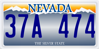 NV license plate 37A474