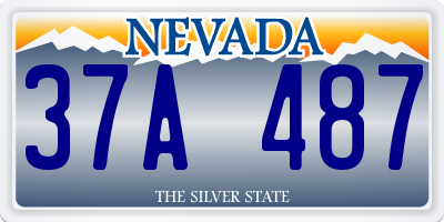 NV license plate 37A487