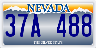 NV license plate 37A488