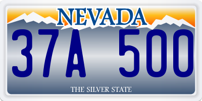 NV license plate 37A500