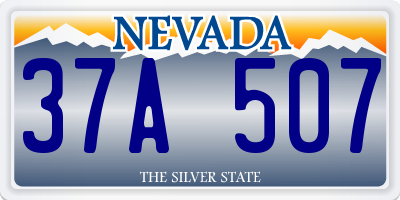 NV license plate 37A507