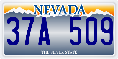 NV license plate 37A509