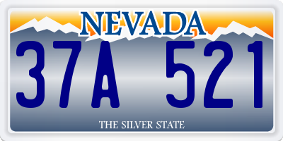 NV license plate 37A521