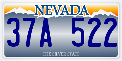 NV license plate 37A522