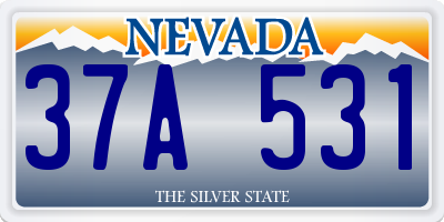 NV license plate 37A531