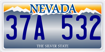 NV license plate 37A532