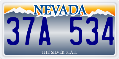 NV license plate 37A534