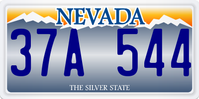 NV license plate 37A544