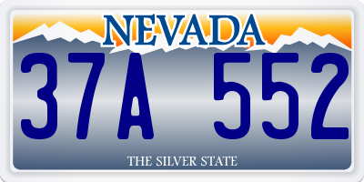 NV license plate 37A552