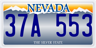 NV license plate 37A553