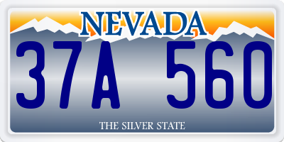 NV license plate 37A560