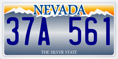 NV license plate 37A561