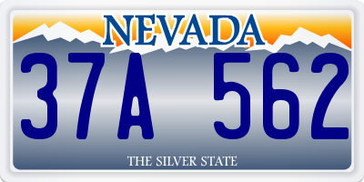 NV license plate 37A562