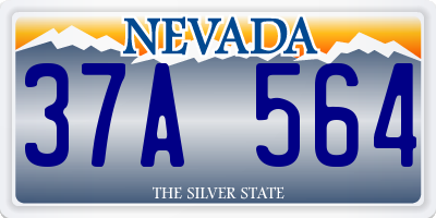 NV license plate 37A564