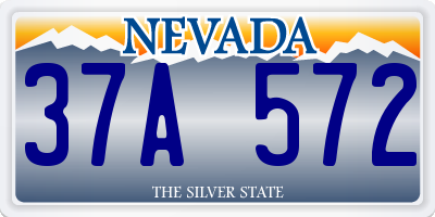 NV license plate 37A572
