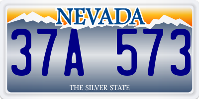 NV license plate 37A573