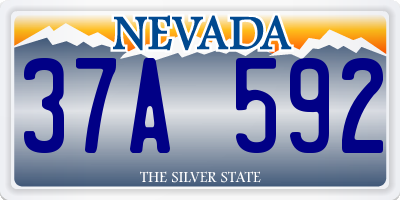 NV license plate 37A592