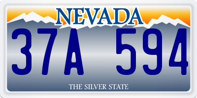 NV license plate 37A594