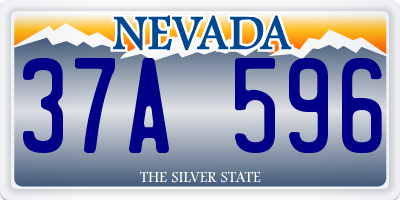 NV license plate 37A596