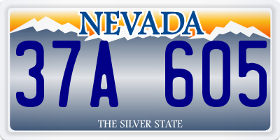 NV license plate 37A605