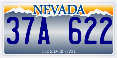 NV license plate 37A622