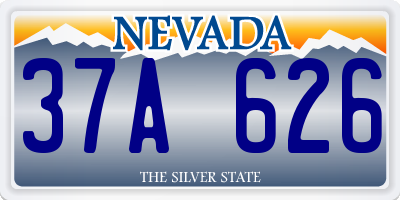 NV license plate 37A626