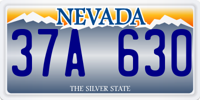 NV license plate 37A630