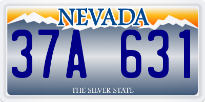 NV license plate 37A631