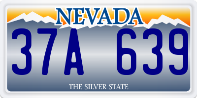 NV license plate 37A639