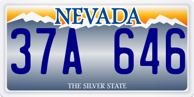 NV license plate 37A646