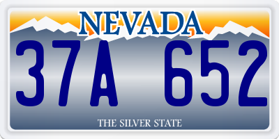 NV license plate 37A652