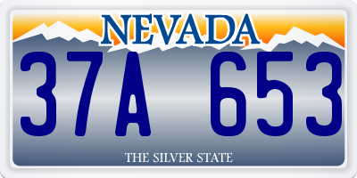 NV license plate 37A653