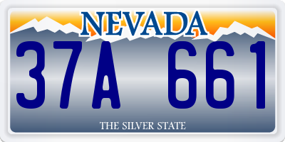 NV license plate 37A661