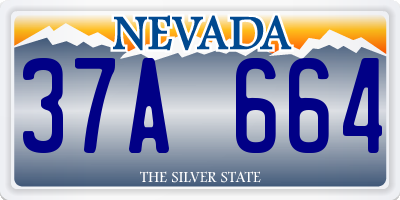 NV license plate 37A664