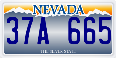 NV license plate 37A665