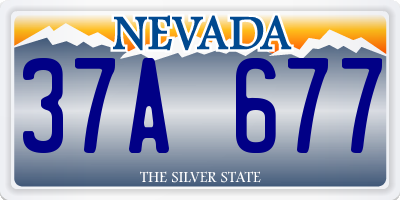 NV license plate 37A677