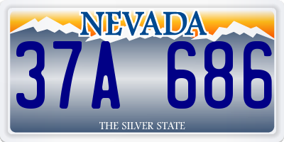 NV license plate 37A686