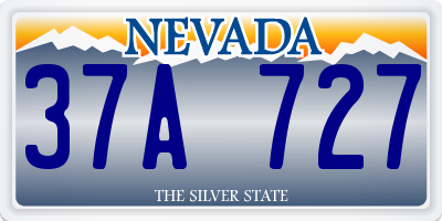 NV license plate 37A727