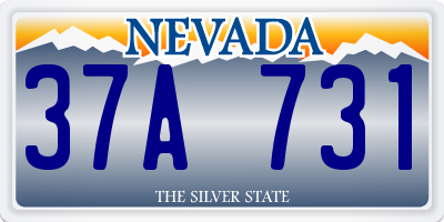 NV license plate 37A731