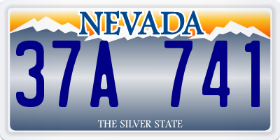 NV license plate 37A741