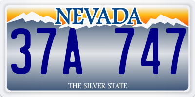 NV license plate 37A747