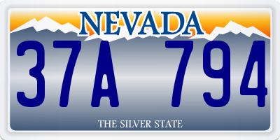 NV license plate 37A794