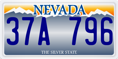NV license plate 37A796