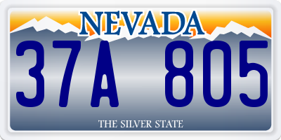 NV license plate 37A805